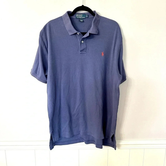 Polo by Ralph Lauren Men’s Short Sleeve Blue Cotton Polo Size XL GUC - Picture 2 of 7